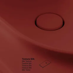 Plan vasque lavabo POALGI résine Wraitom 120x46 cm rouge tassili série Bül