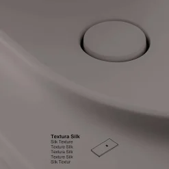Plan vasque lavabo POALGI résine Wraitom 80x46 cm gris concret série Bül