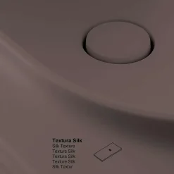 Plan vasque lavabo POALGI résine Wraitom 120x46 cm marron tundra série Bül