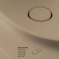Plan vasque lavabo POALGI résine Wraitom 120x46 cm beige albero série Bül