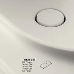 Plan vasque lavabo POALGI résine Wraitom 80x46 cm blanc marfil série Bül