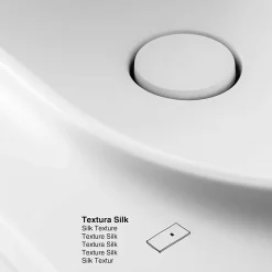 Plan vasque lavabo POALGI résine Wraitom 80x46 cm blanc série Bül