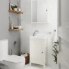 Plan vasque lave-mains blanc GoodHome Lana L. 44,7 x H. 14,2 x P. 30,7 cm
