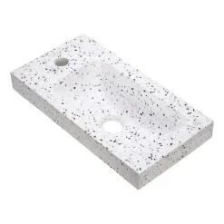 Plan vasque lave-mains l.44,2 x H.5 x P.23,2 cm , terrazzo, Homesight