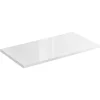 Plan vasque NALYA 61 cm Blanc brillant et chene clair Plateau pour meuble suspendu