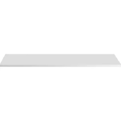 Plan vasque NALYA 121 cm Blanc brillant et chene clair Plateau pour meuble double vasque