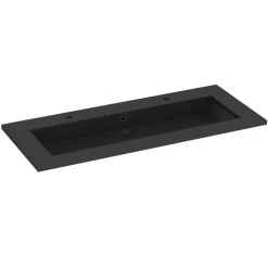Plan vasque noir en résine l.120 cm, Calao