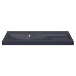 Plan vasque noir en résine l.100 cm GoodHome Mila