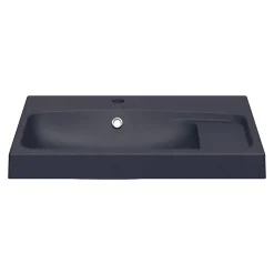 Plan vasque noir en résine l.60 cm GoodHome Mila