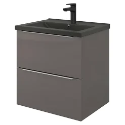 Plan vasque noir GoodHome Nira 60 cm