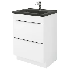 Plan vasque noir GoodHome Nira 60 cm