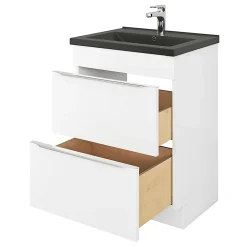 Plan vasque noir GoodHome Nira 60 cm
