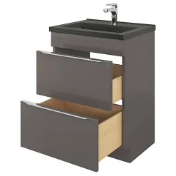 Plan vasque noir GoodHome Nira 60 cm