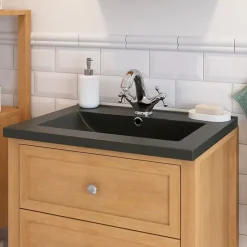 Plan vasque noir GoodHome Nira 60 cm