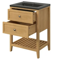 Plan vasque noir GoodHome Nira 60 cm
