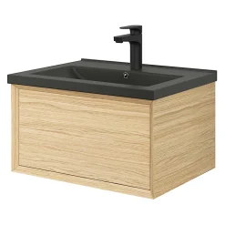 Plan vasque noir GoodHome Nira 60 cm