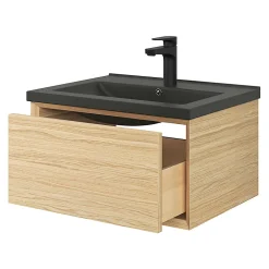 Plan vasque noir GoodHome Nira 60 cm