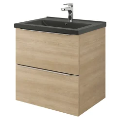 Plan vasque noir GoodHome Nira 60 cm