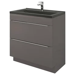 Plan vasque noir GoodHome Nira 80 cm