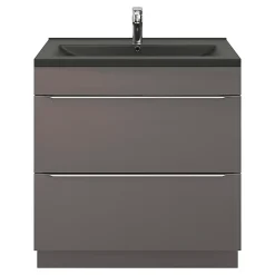 Plan vasque noir GoodHome Nira 80 cm