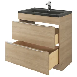 Plan vasque noir GoodHome Nira 80 cm