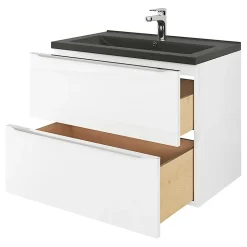 Plan vasque noir GoodHome Nira 80 cm