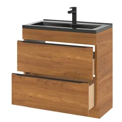 Plan vasque noir GoodHome Nira 80 cm