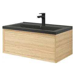 Plan vasque noir GoodHome Nira 80 cm