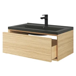 Plan vasque noir GoodHome Nira 80 cm