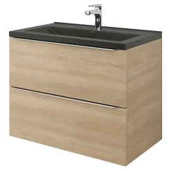 Plan vasque noir GoodHome Nira 80 cm