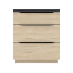 Plan vasque noir mat en résine l.80 cm, Pamili