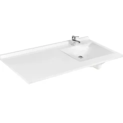 Plan vasque RESIPLAN - 124 cm avec vasque déportée à droite