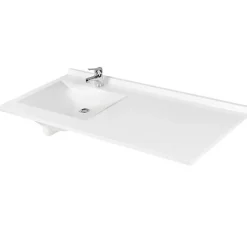 Plan vasque RESIPLAN - 124 cm avec vasque déportée à gauche
