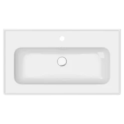 Plan vasque simple blanc en céramique l.80 cm, GoodHome Endell