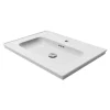 Plan vasque simple blanc en céramique l.60 cm, GoodHome Endell