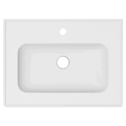 Plan vasque simple blanc en céramique l.60 cm, GoodHome Endell