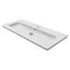 Plan vasque simple blanc en céramique l.100 cm, GoodHome Endell