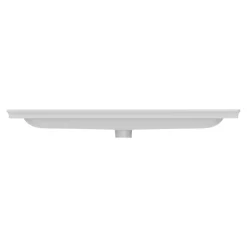 Plan vasque simple blanc en céramique l.100 cm, GoodHome Endell