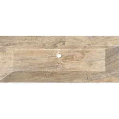 Plan vasque simple marron en travertin Provence - 120 x 45 x 10 cm - C-NEGOCE