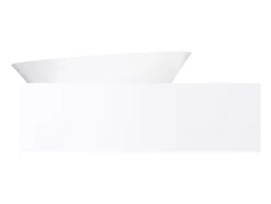 Plan vasque suspendu en solid surface avec porte serviettes - Blanc - L100 x l54 x H20 cm - YUMIKO