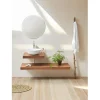 Plan vasque suspendu ZERO pour salle de bain design noyer 52 x 100 cm