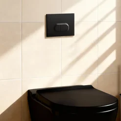 Plaque de chasse d'eau noir GoodHome