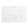 Plaque de commande et de déclenchement de chasse pour WC et toilettes - Blanc - 21,7x1x14,7cm (LxPxH) - DuraSystem