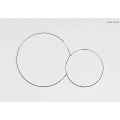 Plaque de commande WC GEBERIT Sigma01 double touche: blanc alpin
