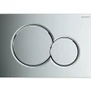 Plaque de commande WC GEBERIT Sigma01 double touche: chromé brillant