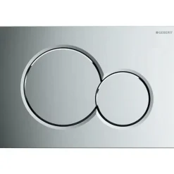 Plaque de commande WC GEBERIT Sigma01 double touche: chromé brillant