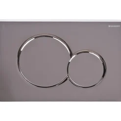 Plaque de commande WC GEBERIT Sigma01 double touche: chromé brillant