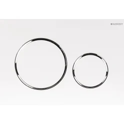 Plaque de commande WC GEBERIT Sigma20 double touche: blanc, chromé brillant