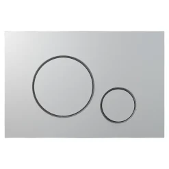 Plaque de déclenchement WC double touche chrome mat GoodHome