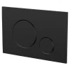 Plaque de déclenchement WC double touche noir mat GoodHome